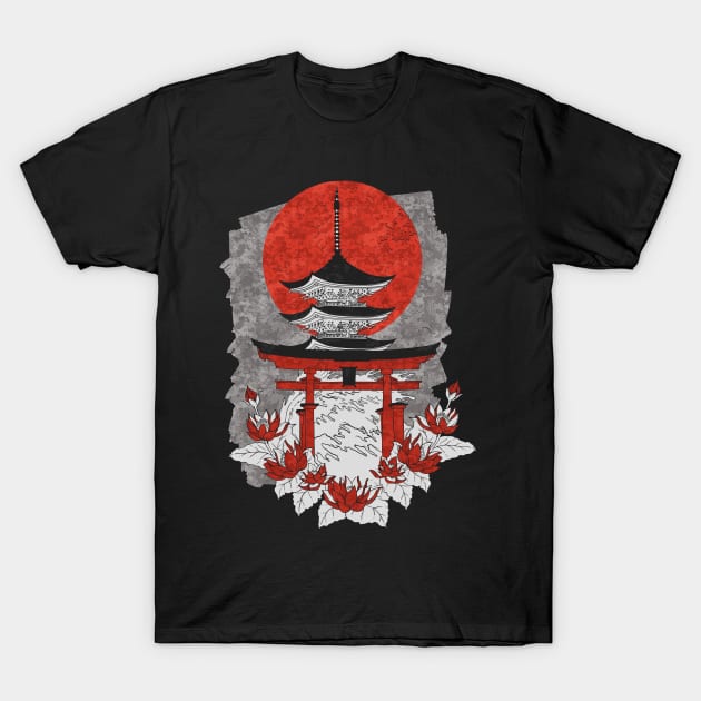 Old Japanese Castle T-Shirt by Design Seventytwo